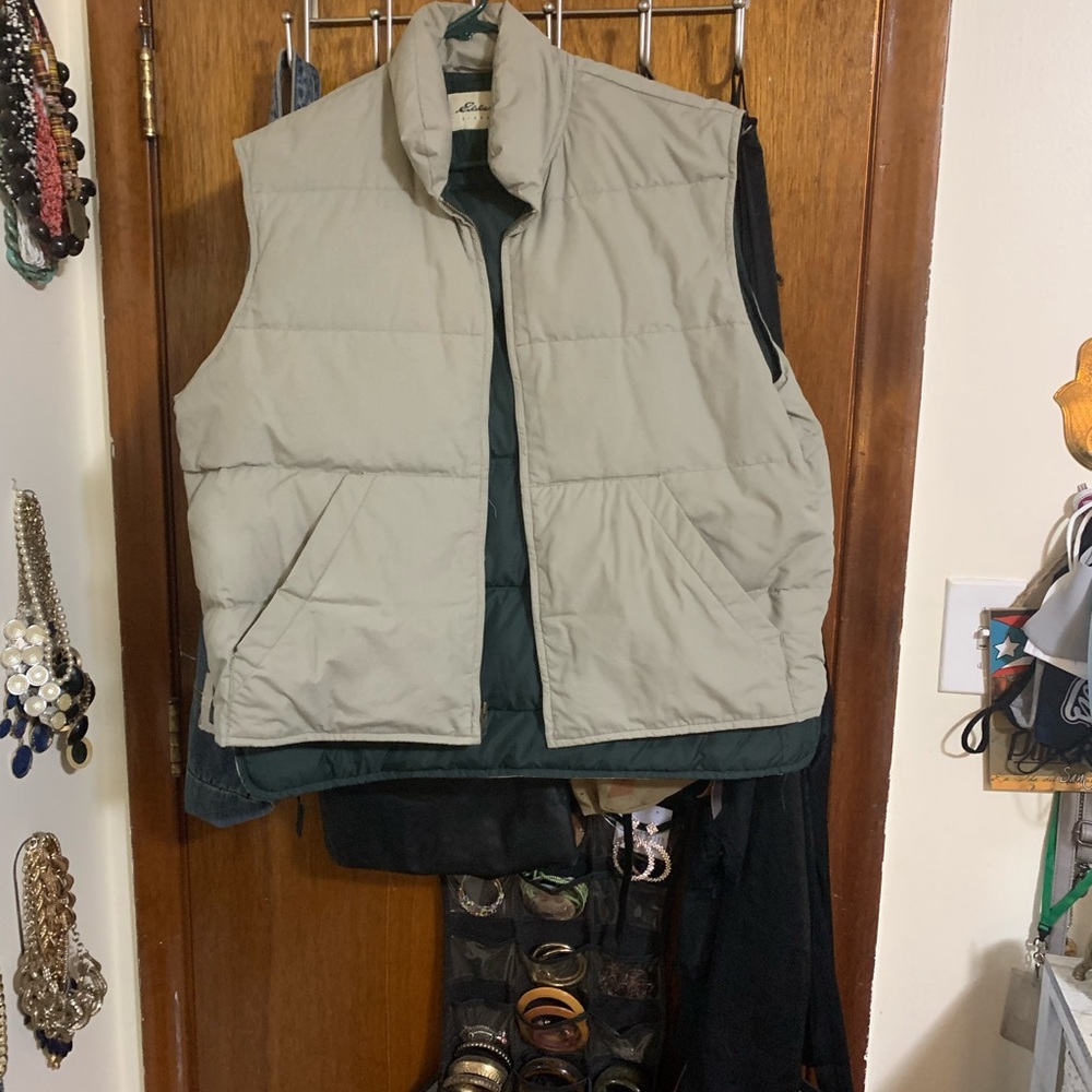 Tan vest.